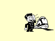 Gif animé chef de gare crit